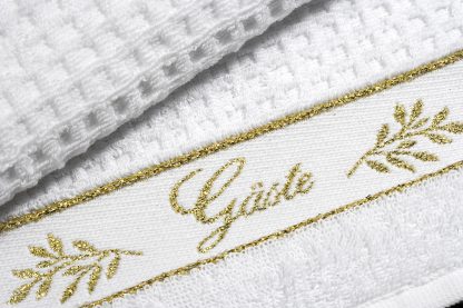 Handtuch Gäste Bordüre Geschenke Souvenir HERKA-Frottier Baumwolle Frottee cotton terry guest towel Made in Austria
