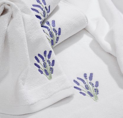 Handtuch Landliebe Lavendel Herka-Frottier Geschenke Souvenir Bad bathBaumwolle cotton terry towels made in Austria