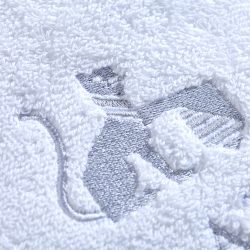cotton terry towel promotion Handtuch Herka-Frottier b2b Einstickung Baur au Lac Ton in Ton Baumwoll Promotowel Werbung terry towel embroidery cotton